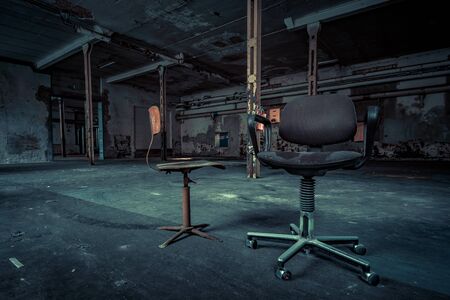 Abandoned places such as factories, farmhouses, shops, houses, facilities and clinics in Germanyの写真素材