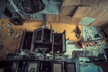 Abandoned places such as factories, farmhouses, shops, houses, facilities and clinics in Germanyの写真素材