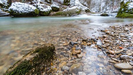 The beautiful snow-covered Eisobel in Allgau in winter