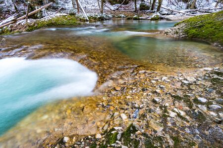 The beautiful snow-covered Eisobel in Allgau in winter