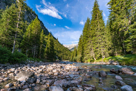 Fantastic hike in the Lechquellen Mountains in Vorarlberg Austria near Lech, Warth, Bludenzの写真素材