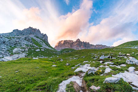 Fantastic hike in the Lechquellen Mountains in Vorarlberg Austria near Lech, Warth, Bludenz