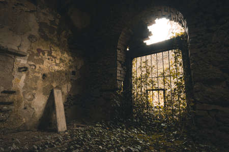 An old ruin of a former power plantの写真素材