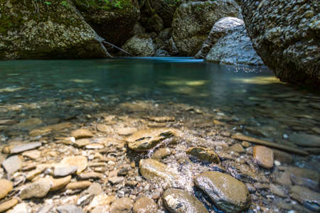 Through the beautiful Ostertaltobel in the Gunzesried valley in the Allgau near Blaichach, Sonthofen