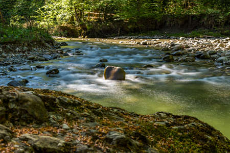 Through the beautiful Ostertaltobel in the Gunzesried valley in the Allgau near Blaichach, Sonthofen