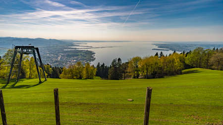 Wonderful hike to the viewpoint on the PfÃ¤nder on Lake Constanceの写真素材