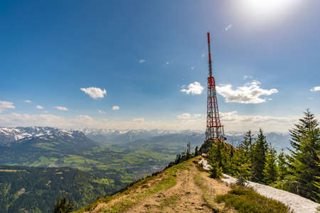 Fantastic hike on the Grunten in the Allgau via the Burgberger Hornle and the Starzlachklamm near Sonthofen, Immenstadtの写真素材