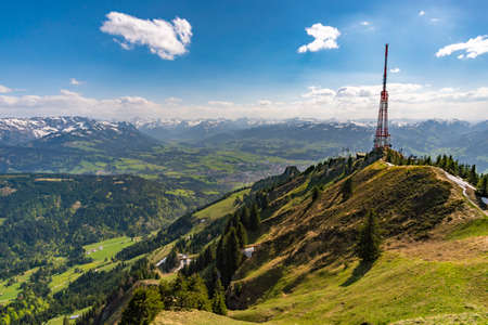 Fantastic hike on the Grunten in the Allgau via the Burgberger Hornle and the Starzlachklamm near Sonthofen, Immenstadtの写真素材