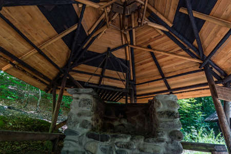 Beautiful hike on the Klosterweiher Weg near Salem at Lake Constanceの写真素材