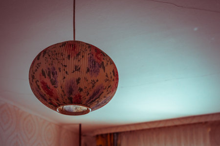 Creepy abandoned building with natural decay so-called lost place with retro interior decorationの写真素材