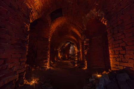 Mysterious cellars, tunnels and bunker systems in Germany deep undergroundの写真素材