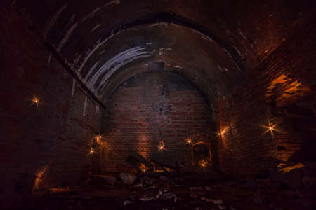 Mysterious cellars, tunnels and bunker systems in Germany deep undergroundの写真素材