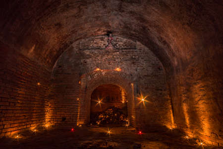 Mysterious cellars, tunnels and bunker systems in Germany deep undergroundの写真素材