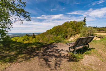 Fantastic views on the premium hiking trail on Gehrenberg near Markdorf on Lake Constanceの写真素材