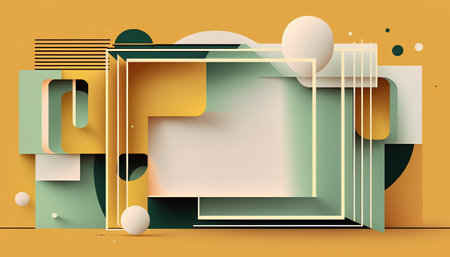 Abstract 3d rendering of geometric composition. Minimalistic background. Futuristic design.の素材