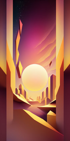 Abstract Futuristic Background. 3d Render Illustration. Vector illustration.の素材