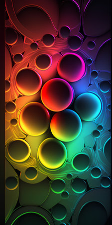 abstract background with colorful drops. 3d rendering, 3d illustration.の素材