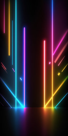 Neon abstract background. 3d rendering, 3d illustration.の素材