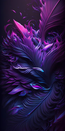 Abstract fractal background. Computer-generated 3D illustration. Fractal art for creative design.の素材