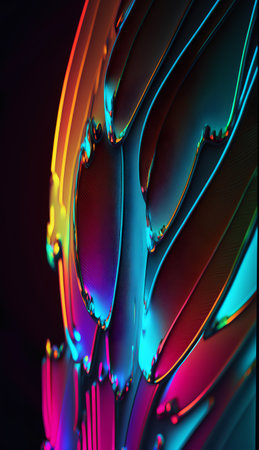 Abstract fractal. Fractal art background for creative design. Decoration for wallpaper, desktop, poster, cover booklet. Print for clothes, t-shirt. Creative illustration for designの素材