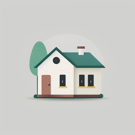 House icon. Flat design. Vector illustration, eps 10.の素材