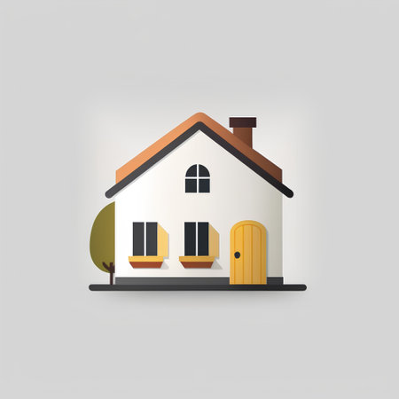 House light icon, vector illustration. Flat design style with shadow.の素材