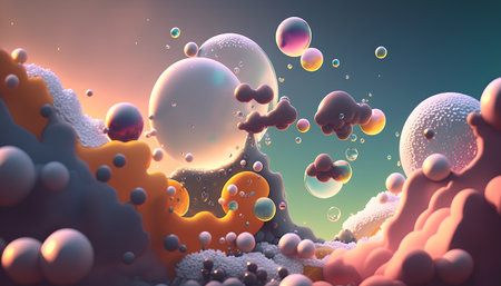 3d illustration of abstract geometric composition,digital artwork for creative graphic designの素材