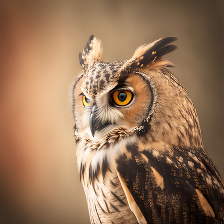 Eurasian Eagle Owl (Bubo bubo) portraitの素材