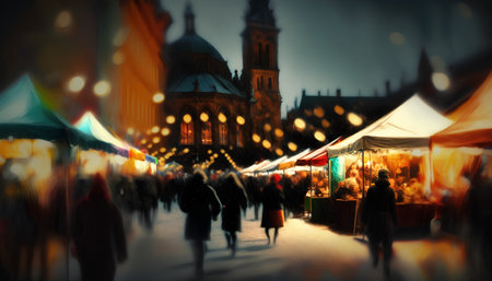 Christmas market in the center of Prague.の素材