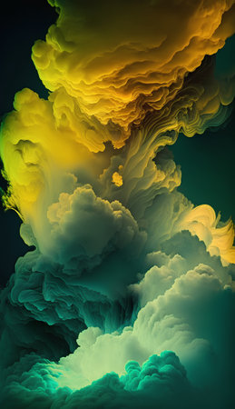 Abstract background with smoke. Fantasy fractal texture. Digital art. 3D rendering.の素材
