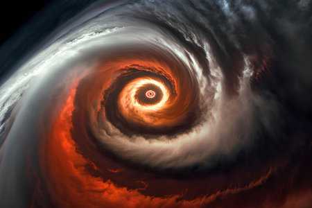 Abstract image of a spiral in space. Fractal art background.の素材