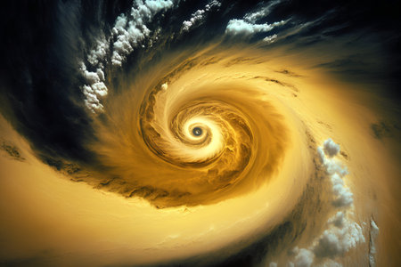 Fantasy spiral. Abstract fractal shapes. 3D rendering illustration.の素材