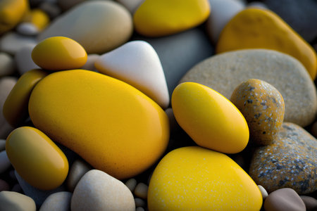 Colorful pebble stones on the beach. Zen concept.の素材