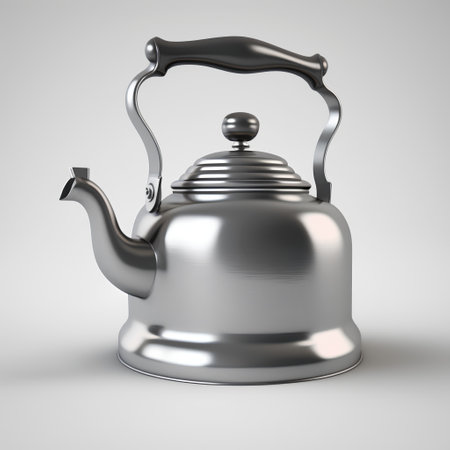 Teapot isolated on white background. 3d render illustration.の素材