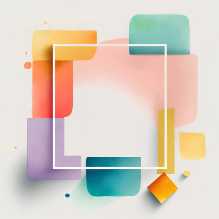 Abstract watercolor background with geometric shapes. Vector illustration. Eps10の素材