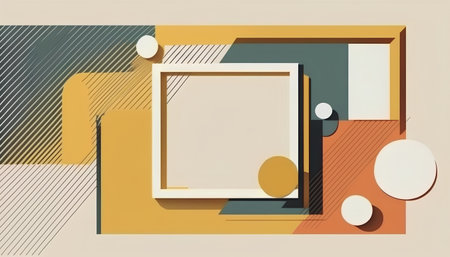 Abstract background with frame and geometric elements. Vector illustration. Eps10の素材