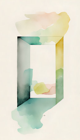 Abstract watercolor background. Hand drawn illustration. Watercolor background.の素材
