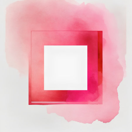 Watercolor abstract background with frame for your design. Watercolor illustration.の素材