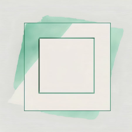Abstract watercolor background with frame and space for your own text.の素材
