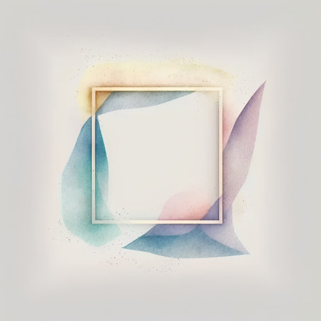 Abstract watercolor frame with place for your text. Vector illustration.の素材