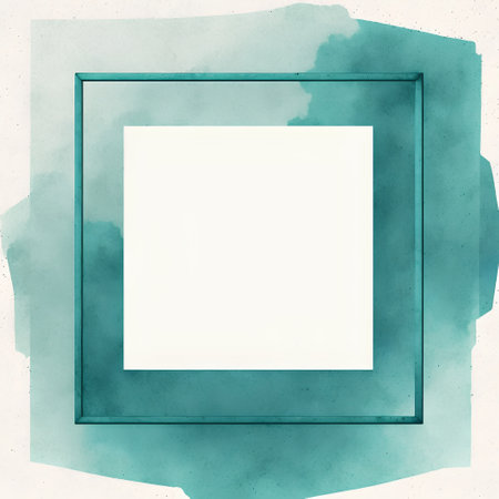 watercolor background with frame for your design on watercolor paper textureの素材