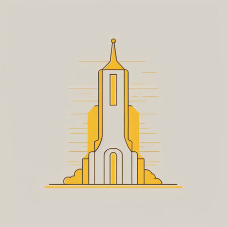 Building icon. Vector illustration of a modern skyscraper in flat style.の素材