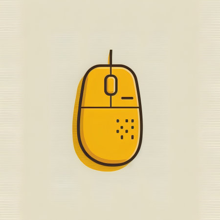 computer mouse over beige background. vector eps10 illustration.の素材