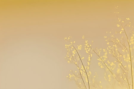 floral style background with soft yellow flowers and place for your textの素材