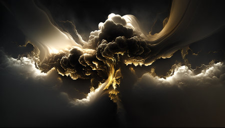 abstract fractal background a computer-generated 2D illustration, textureの素材