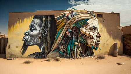 Graffiti in San Diego, California. San Diego is one of the most visited city in the world.の素材