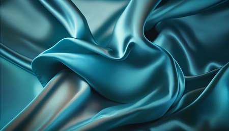 Smooth elegant blue silk or satin luxury cloth texture can use as abstract background. Luxurious background designの素材