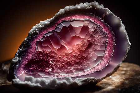 Close-up of a section of agate gemstone. 3D renderingの素材
