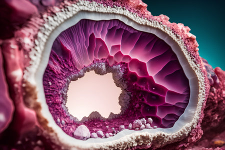 3D illustration of a close-up of a coral reef.の素材