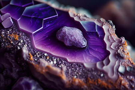 Fluorite and crystal. 3D illustration. Abstract background.の素材
